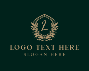 Foliage - Royalty Ornament Shield logo design