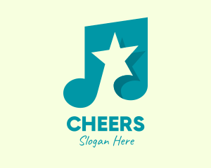Audio - Pop Music Star logo design