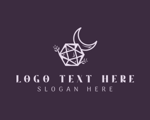 Cosmic - Moon Ruby Gemstone logo design