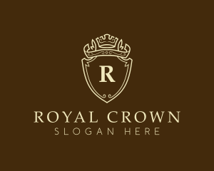 Royal Crown Shield Crest logo design