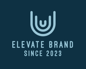 Brand - Minimalist Outline Brand Letter U logo design