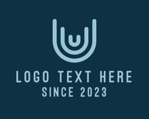 Letter U - Minimalist Outline Brand Letter U logo design