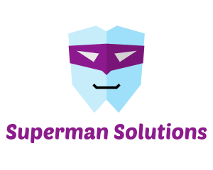 Superman - Tooth Mask eHero logo design