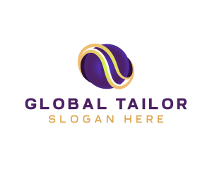 Global Sphere Tech Wave logo design