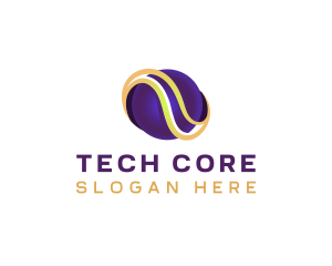 Global Sphere Tech Wave logo design