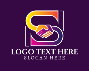 Loan - Letter S Handshake Gallery logo design