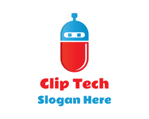 Robot Capsule Tech logo design