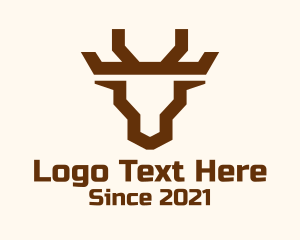 Gaming - Geometric Minimalist Buffalo logo design