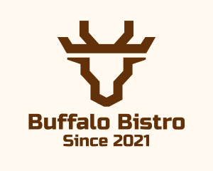 Geometric Minimalist Buffalo logo design