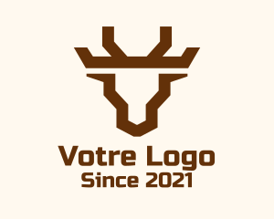 Ranch - Geometric Minimalist Buffalo logo design