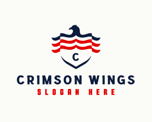 USA Eagle Wings logo design