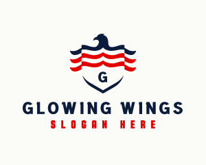 USA Eagle Wings logo design