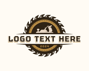 Chisel Saw Carpentry logo design