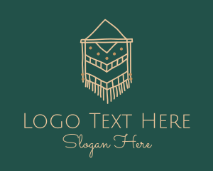 Fabric - Hanging Wall Tapestry logo design