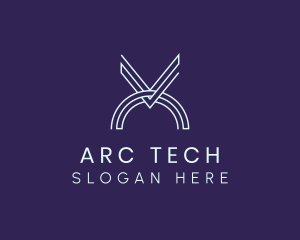 Arc - Architecture Arc Letter V logo design