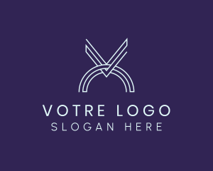 Architecture Arc Letter V logo design