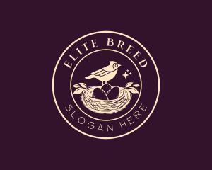 Bird Egg Nest  logo design