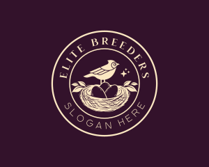 Breeding - Bird Egg Nest logo design