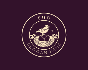 Bird Egg Nest  logo design