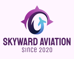 Aeronautical - Airplane Navigation Compass logo design