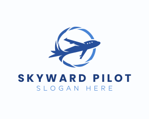 Pilot - Plane Pilot Aviation logo design