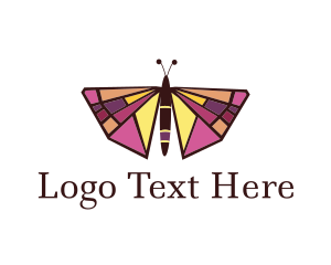 Insect - Butterfly Garden Mosaic logo design