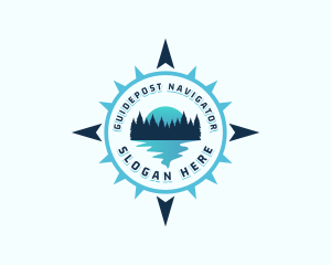 Nature Compass Navigation logo design