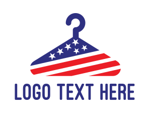 American - American Laundry Hanger logo design
