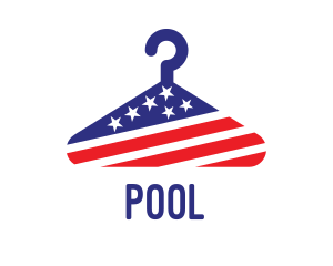 America - American Laundry Hanger logo design