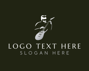 Performer - Guitar Instrument Musician logo design