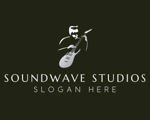 Recording - Guitar Instrument Musician logo design