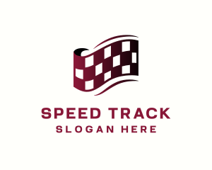 Race - Race Car Flag logo design