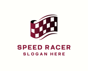 Racing - Race Car Flag logo design