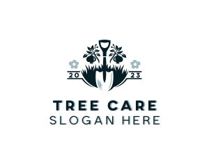 Shovel Tree Planting logo design