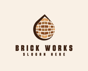 Construction Brick Wall logo design