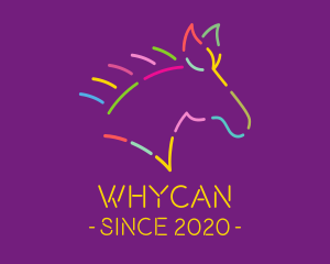 Neon - Colorful Neon Horse logo design