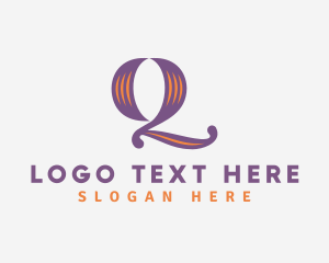 Interior Designer - Stylish Calligraphy Letter Q logo design