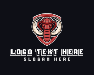 Elephant - Mammoth Shield Gaming logo design