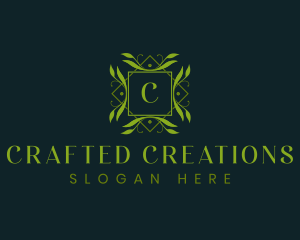 Elegant Ornamental Leaf  logo design