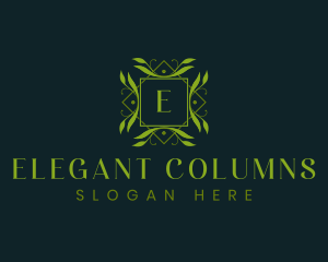 Elegant Ornamental Leaf  logo design