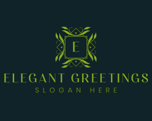 Elegant Ornamental Leaf  logo design