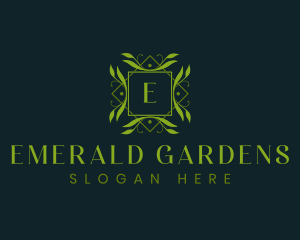 Elegant Ornamental Leaf  logo design