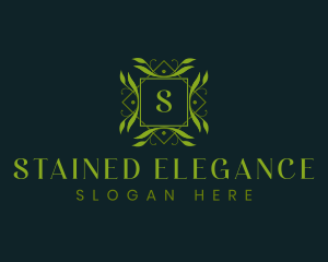 Elegant Ornamental Leaf  logo design