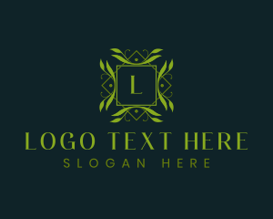Elegant Ornamental Leaf  Logo