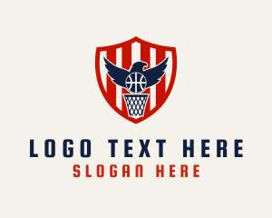 Basketball Court - Eagle Basketball Hawk logo design