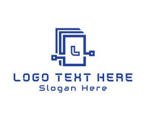 File - Digital Document Software logo design