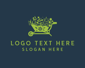 Floral Garden Wheelbarrow  Logo