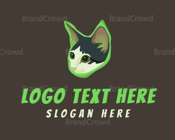 Glowing Cat Animal Logo