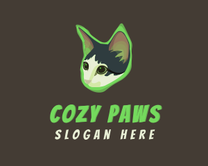 Glowing Cat Animal logo design