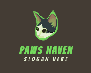 Glowing Cat Animal logo design